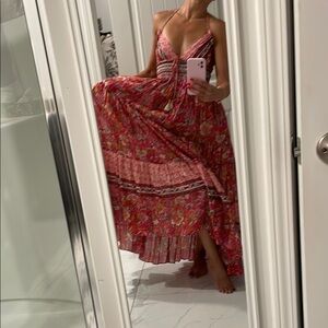 Free People Pink Floral Maxi Dress